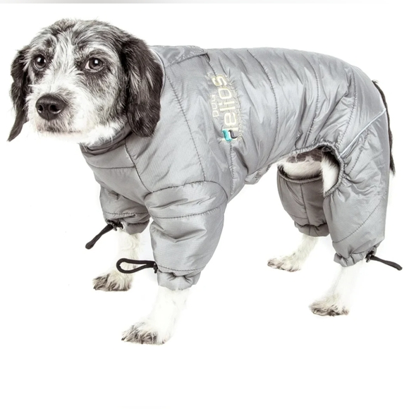 DOG HELIOS 'Thunder-Crackle' Full-Body Bodied Waded-Plush Adjustable XS grey - Picture 2 of 13